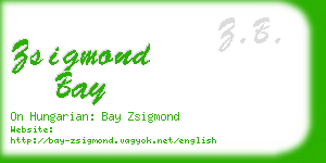 zsigmond bay business card